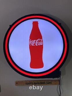 NEW 18 Coca Cola Coke Soda LED Button Sign Light Not Neon With 2 Stage Dimming