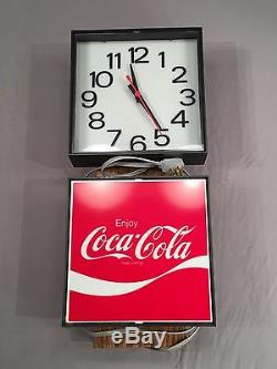 NEW 1976 Vintage Coca Cola Coke Ingress-Plastine Clock Model G017 MINT IN BOX