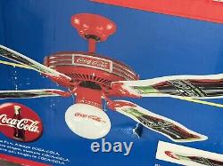 NIB Vintage Coca Cola Downrod Fan 4 Blade Ceiling Fan Sportscast (open Box)