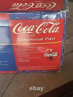 NIB Vintage Coca Cola Downrod Fan 4 Blade Ceiling Fan Sportscast (open Box)