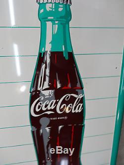 Nice Old Drink Coca Cola Fishtail Sign 1959