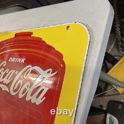 NICE! Original 1940 Coca-Cola Fountain Double-Sided Porcelain Hanging sign 26