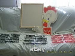 NOS 70's Coca-Cola Chicken Menu Board Sign Message Fast Food withnew Letter Sets