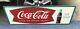 NOS Original Coca Cola Bottle Fishtail Tin Sign 17-1/2X 53-1/2 Not Porcelain