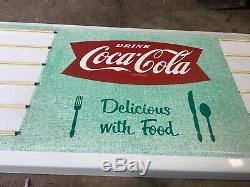 NOS Original Coke Menu Board Restaurant Soda Sign not porcelain NICE