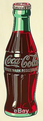 No Reserve 1949 Coca Cola Pilaster Bottle Sign Gas Station Display Sign