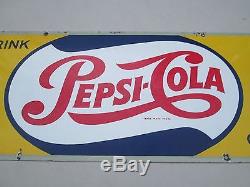 Neat Old and Original Porcelain Pepsi Cola Sign, Soda Pop Sign