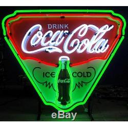 Neon Sign Coca Cola Coke hand blown glass lamp Mancave Soda Pop Licensed