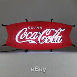 Neon Sign Coca Cola Fishtail Licensed wall lamp collectable Fountain machine