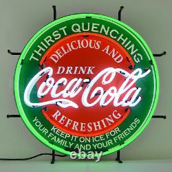 Neon sign Coca Cola Evergreen Coke Machine Game rom Dads Garage wall lamp light