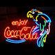 New Enjoy Coca Cola Parrot Coke Soft Drink Neon Sign 19x15