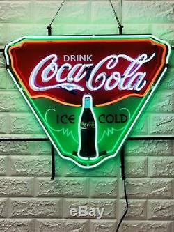 New Enjoy Drink Coca Cola Ice Cold Beer Bar Neon Sign 19x15