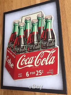 New Old Stock Coca Cola Die Cut Six Pack Sign