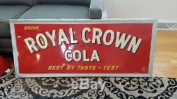 No Reserve Embossed. 52x22. Vintage1946 Royal Crown Cola Nehi Coca Sign