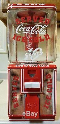 Northwestern Coca Cola Coke Coin Gumball Candy Peanut Vending Machine / Sign