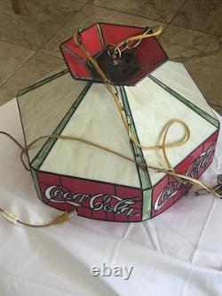 Nostalgic Coca-Cola Stained Glass Hanging Lamp
