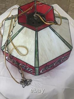 Nostalgic Coca-Cola Stained Glass Hanging Lamp