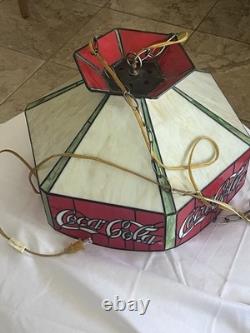 Nostalgic Coca-Cola Stained Glass Hanging Lamp