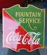 OLD Coca Cola Porcelain Fountain Service 1933 Sign