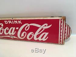 ORIGINAL 1930's COCA COLA DOOR PUSH SIGN + 1950s COKE MACHINE SIGN INSERT