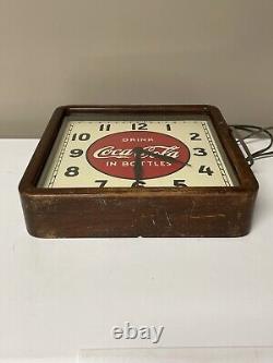 ORIGINAL 1930s Coca-cola Clock By Selected Devices Original Motor Not Working