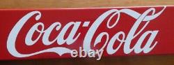 ORIGINAL 1951 Coca Cola Porcelain Door Push Bar Advertising Sign
