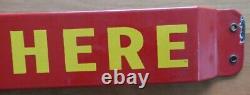 ORIGINAL 1951 Coca Cola Porcelain Door Push Bar Advertising Sign