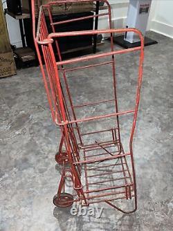 ORIGINAL COCA COLA METAL BOTTLE RACK withWHEELS TAKE SOME HOME TODAY KASPER WIRE