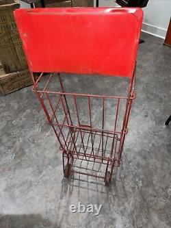 ORIGINAL COCA COLA METAL BOTTLE RACK withWHEELS TAKE SOME HOME TODAY KASPER WIRE