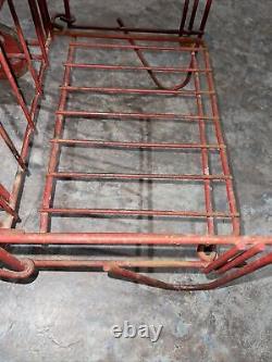 ORIGINAL COCA COLA METAL BOTTLE RACK withWHEELS TAKE SOME HOME TODAY KASPER WIRE