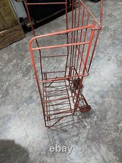 ORIGINAL COCA COLA METAL BOTTLE RACK withWHEELS TAKE SOME HOME TODAY KASPER WIRE