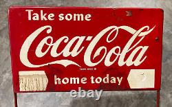 ORIGINAL COCA COLA METAL BOTTLE RACK withWHEELS TAKE SOME HOME TODAY KASPER WIRE