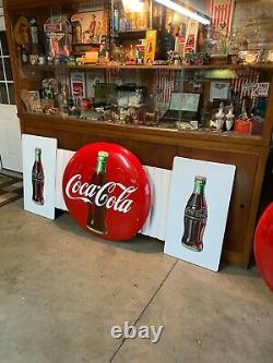 ORIGINAL! Coca Cola 36 Button Sign Marquis Pilaster Bottle Signs Store Front