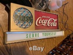 ORIGINAL Early Coca Cola MOTION PAUSE Countertop Sign
