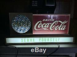 ORIGINAL Early Coca Cola MOTION PAUSE Countertop Sign