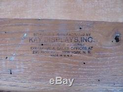 ORIGINAL Vintage 36X14 COCA-COLA Wood SIGN by Kay Displays