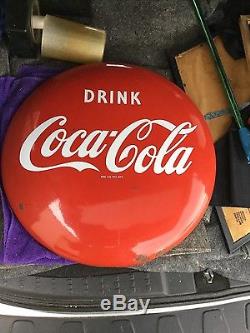 Old Coca Cola 24 Button Sign 1950s 1960s Metal Coke Vintage Original