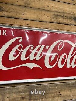 Old Coca Cola Metal Sign 54 withBottle