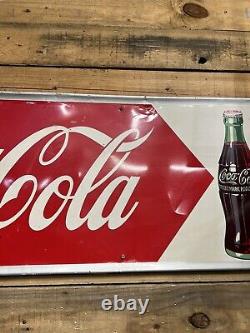 Old Coca Cola Metal Sign 54 withBottle