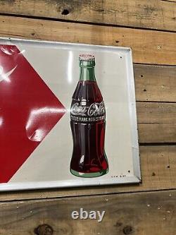 Old Coca Cola Metal Sign 54 withBottle