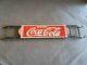 Old Coca-Cola Porcelain & Wrought Iron Advertising Store Door Push Sign Soda