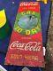 Old Coca Cola Tin Not Porcelain Chalkboard Gas Today Service sign Rare! 48 X 16