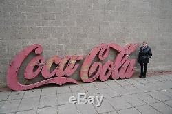 Old Coca Cola script letters neon sign. See my other porcelain auctions Syracuse