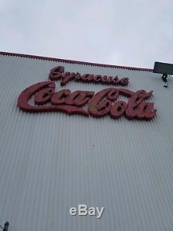 Old Coca Cola script neon sign. See my other porcelain signs Syracuse New York