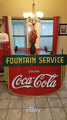 Old Original Rare 1930s Coca Cola Sign