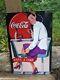 Old Vintage Coca-cola Porcelain Beverage Soda Gas Station 12x8 Sign Coke Cola
