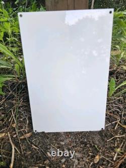 Old Vintage Coca-cola Porcelain Beverage Soda Gas Station 12x8 Sign Coke Cola