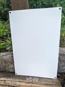 Old Vintage Coca-cola Porcelain Beverage Soda Gas Station 12x8 Sign Coke Cola