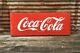 Old Vintage Metal Coke Sign 1950's COCA COLA Sled Sleigh Porcelain Soda Sign