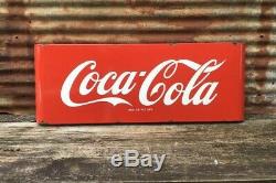 Old Vintage Metal Coke Sign 1950's COCA COLA Sled Sleigh Porcelain Soda Sign